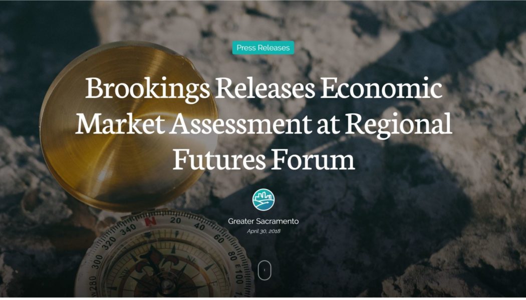 Brookings Releases Economic Market Assessment at Regional Futures Forum