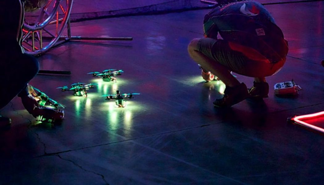 Drone Speed Racers Turn Golden 1 Center into Virtual Reality Showcase
