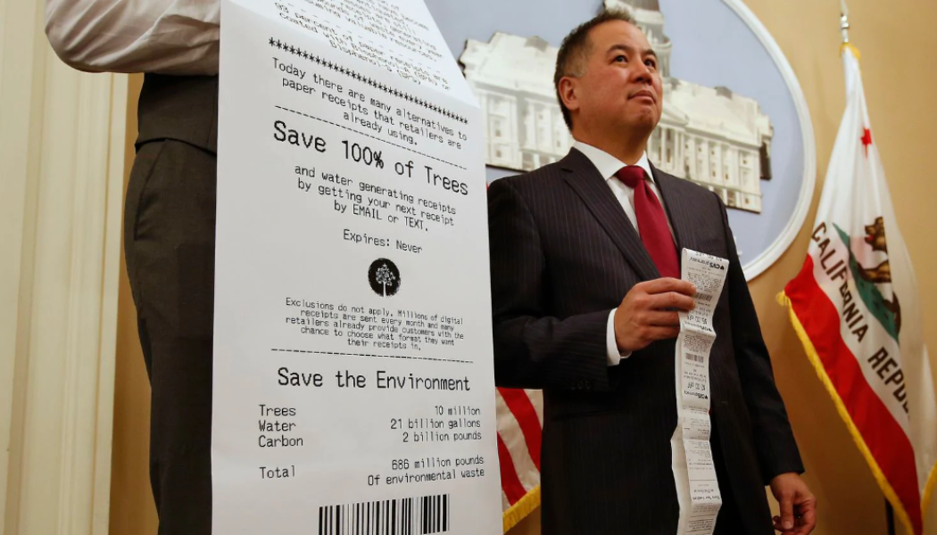 California bill would require businesses to offer e-receipts