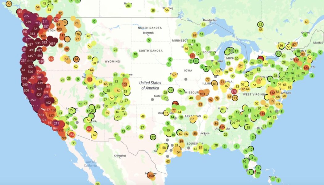 Amateur Air Pollution Trackers Are Mapping Western Wildfire Smoke